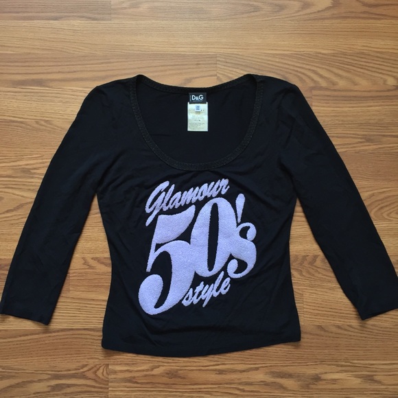 Dolce & Gabbana • Beaded "50's" Long Sleeve Tee - Picture 3 of 9